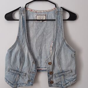 Hollister Blue Denim Vest